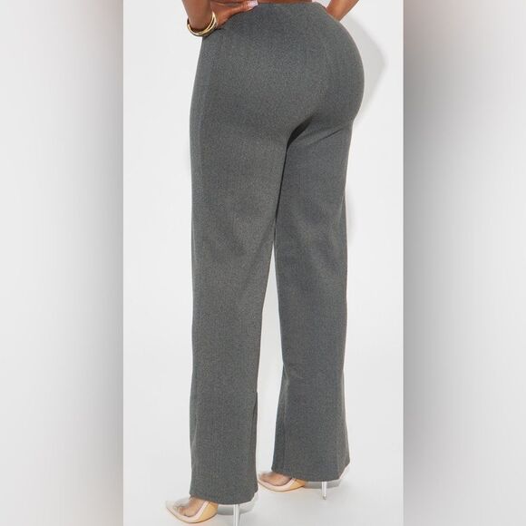 Office Favorite Herringbone Trouser -Charcoal - Picture 2 of 3